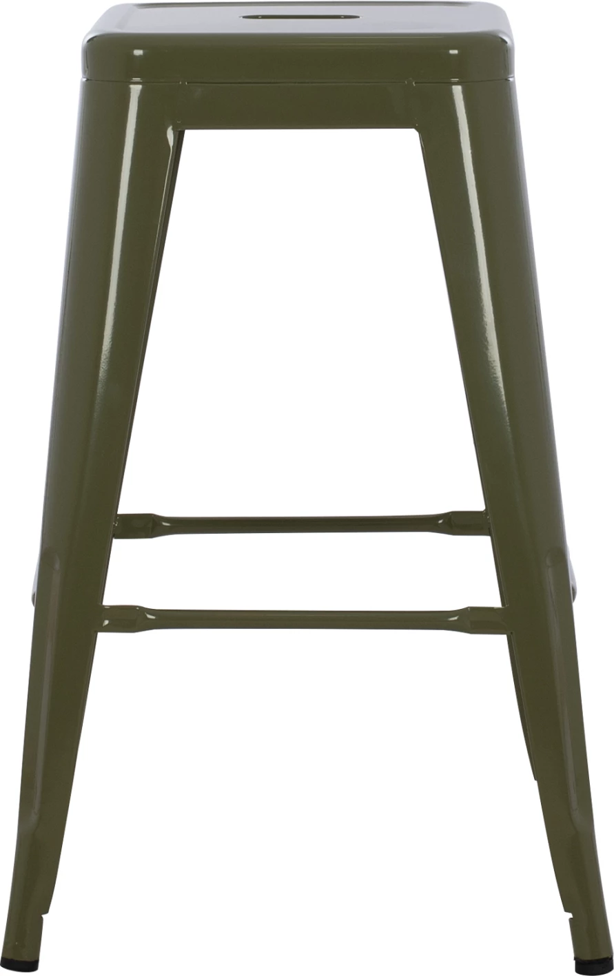 Karrige për bar, lartësi mesatare, MELITA-PRO, metal, ngjyrë ulliri e errët, 43x43x67 cm