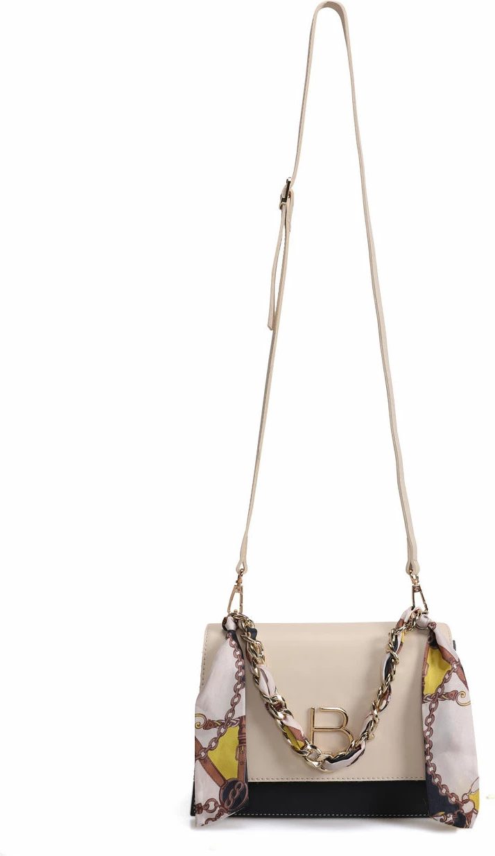 Çantë crossbody Lucky Bees, krem dhe blu e errët, 918
