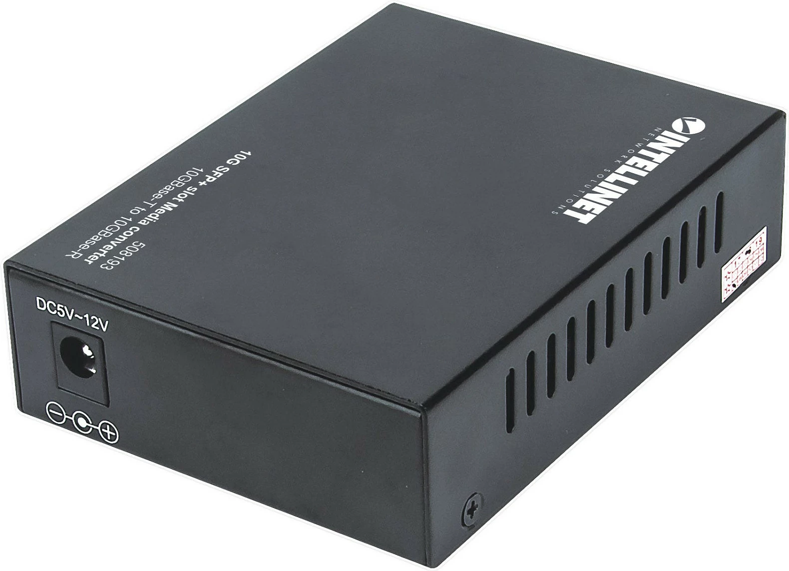 Konvertues media Intellinet 10GBase-T në 10GBase-R, SFP+ + RJ45, 10 Gbps, i zi