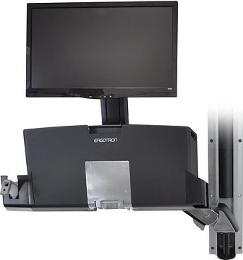 Stacion pune për monitor Ergotron StyleView Sit-Stand, montim në mur, për LCD 24", VESA 75x75/100x100, me mbajtës CPU, alumini