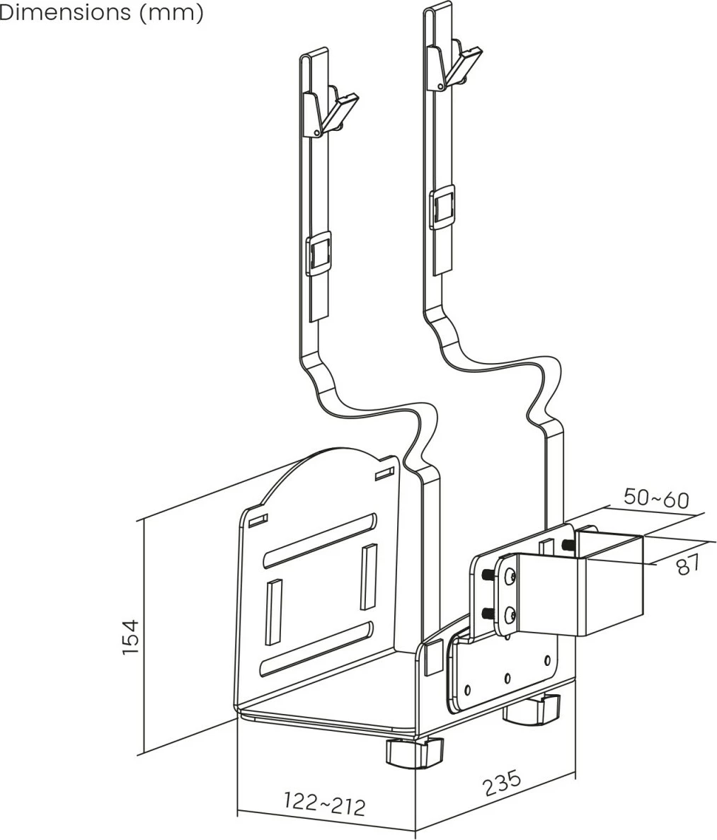 Kasë mbajtëse Maclean MC-116W për CPU, e bardhë