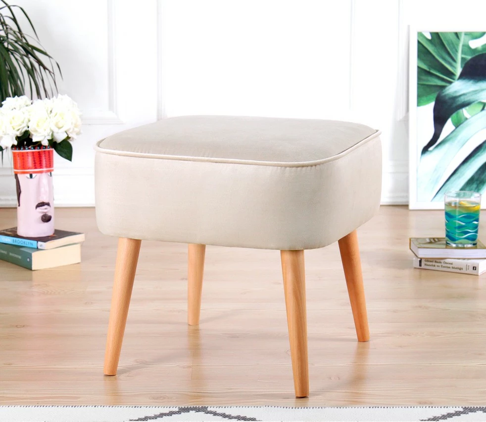 Puf Atelier del Sofa, Moouv 7083, kadife, ngjyrë krem