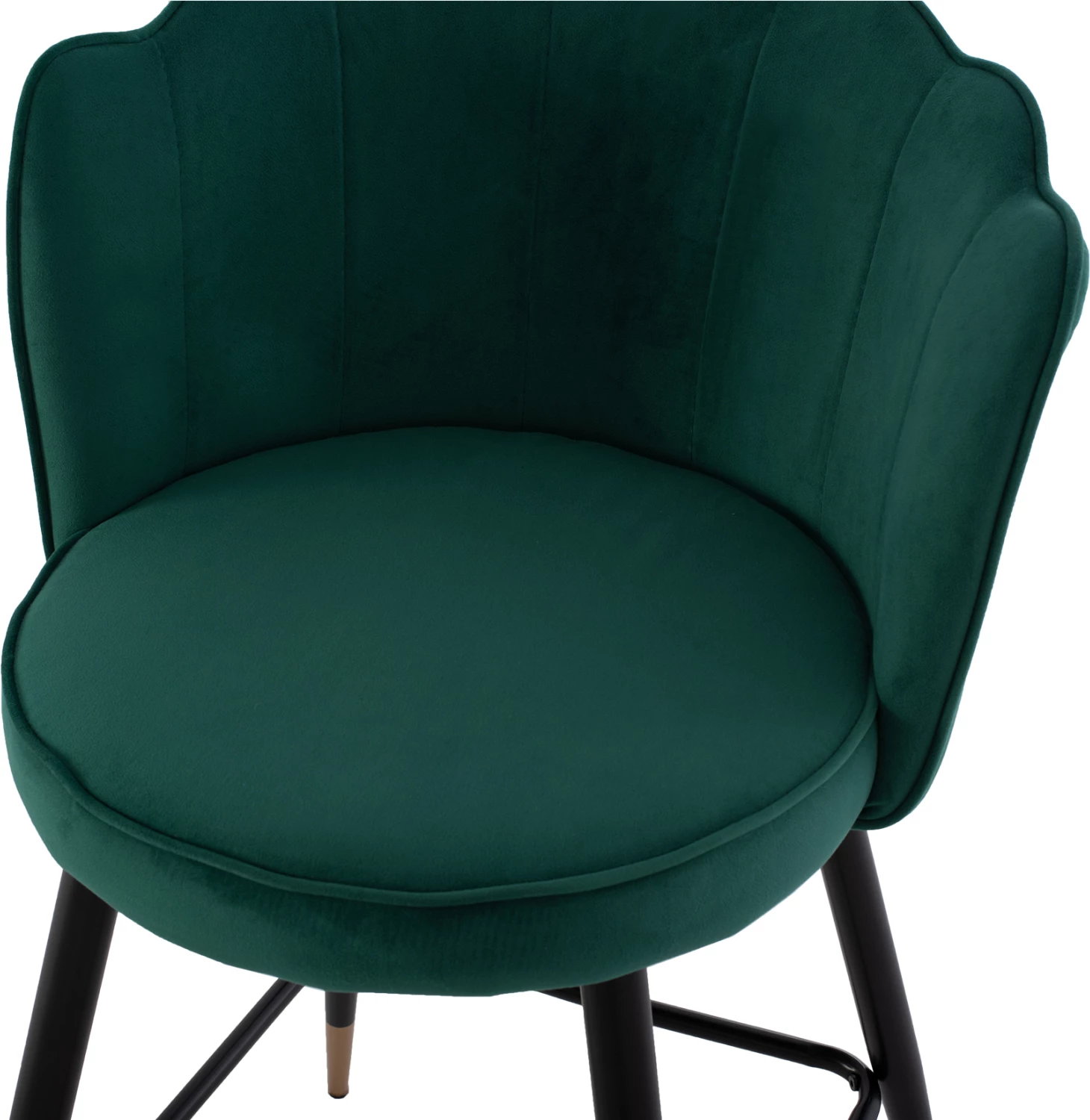 Karrige për bar mesatare, FH8736.03, kadife e gjelbër, kornizë metalike, 50x50x90 cm