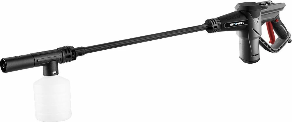 Larëse me presion Graphite Energy+ 58G083, me bateri 18V, 24 bar, 170 l/h, zorrë 5 m, pa bateri dhe karikues, gri/zezë