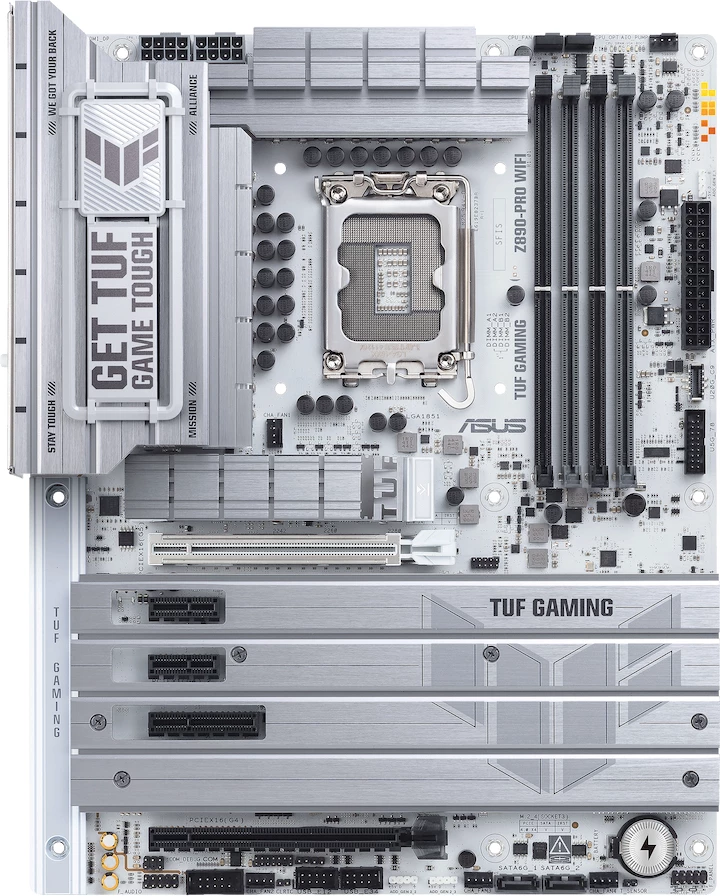 Pllakë amë ASUS TUF Gaming Z890-PRO WiFi, LGA1851, ATX, DDR5 4xDIMM, 4xM.2, 4xSATA, PCIe 5.0, 2.5GbE, WiFi 7, Bluetooth 5.4, Thunderbolt 4, me antenë WiFi, 2 kabllo SATA