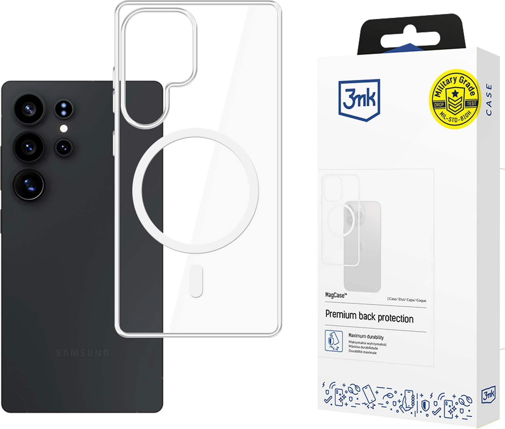 Mbështjellës 3mk MagCase për Samsung Galaxy S25 Ultra, transparent