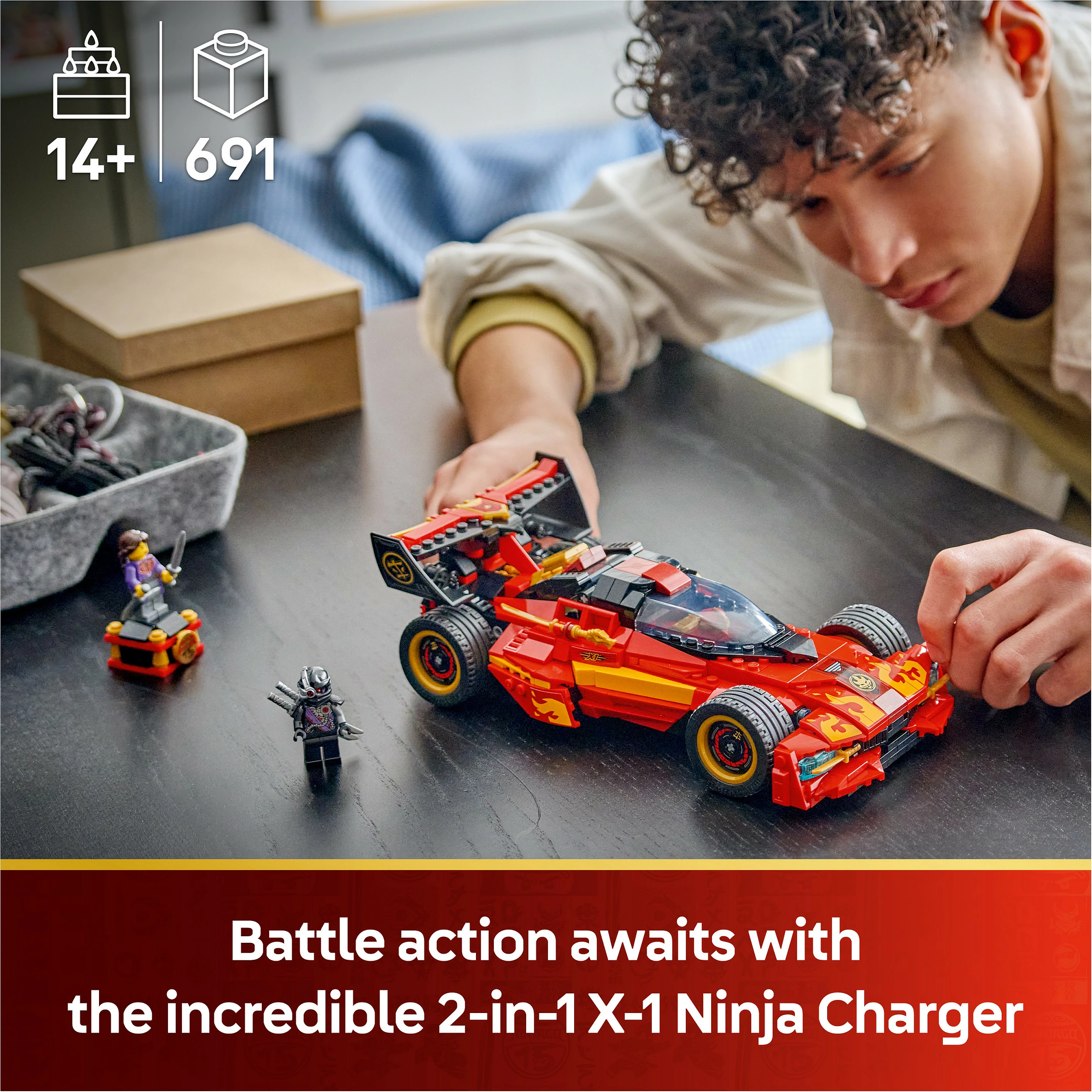 Set ndërtimi LEGO NINJAGO Legacy 71867 X-1 Ninja Supercar (15-vjetori), 691 copë, shumëngjyrësh
