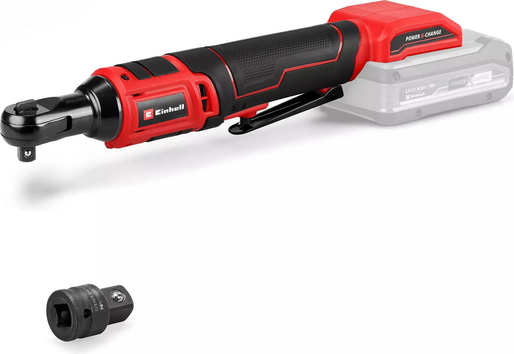 Çelës rratçet me bateri Einhell TE-RW 18/60 Li-Solo, 18V, 3/4", pa bateri/karikues, kuqe/zi