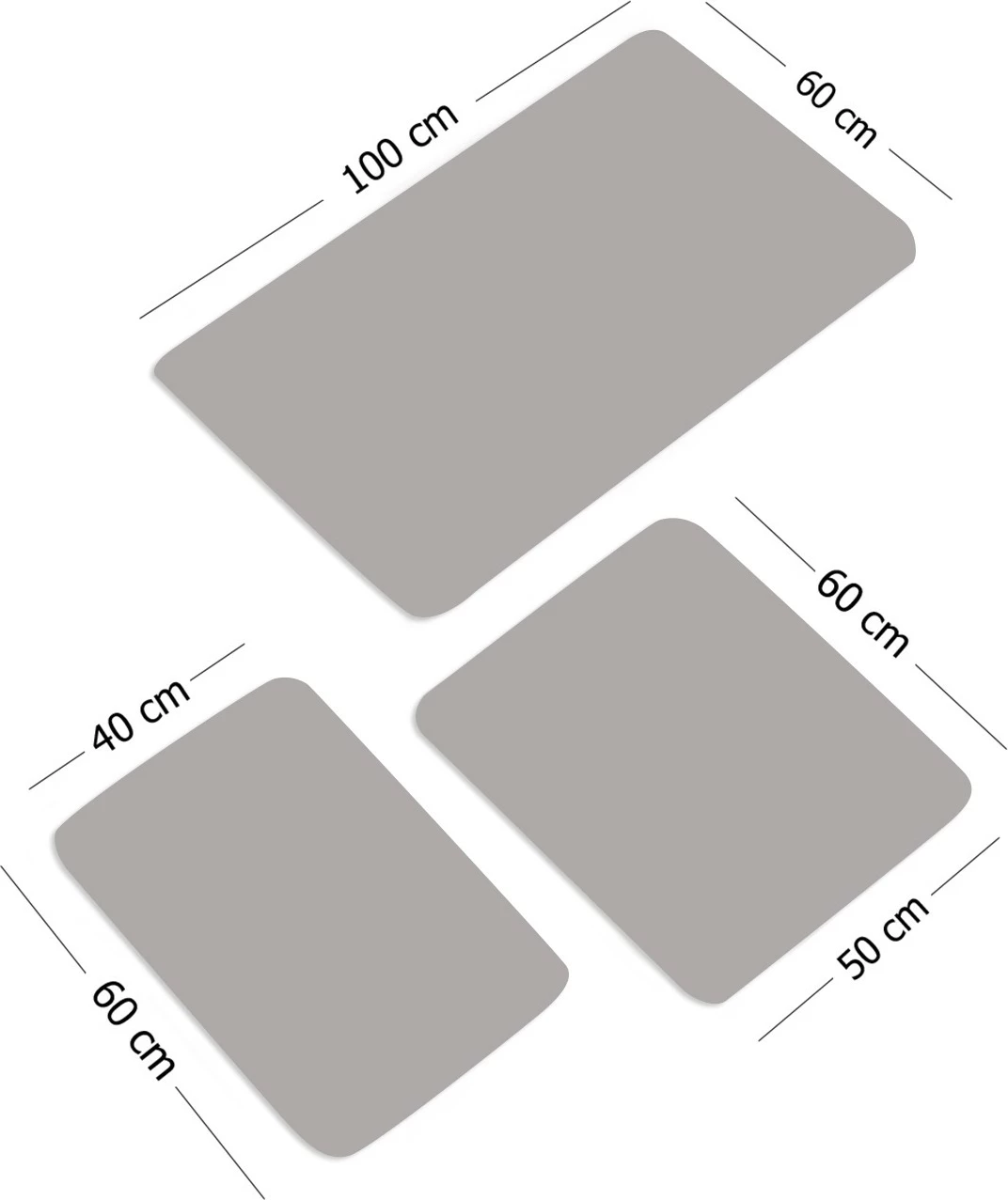 Set tapetash për banjo (3 copë), Mijolnir Rosalin, bezhë