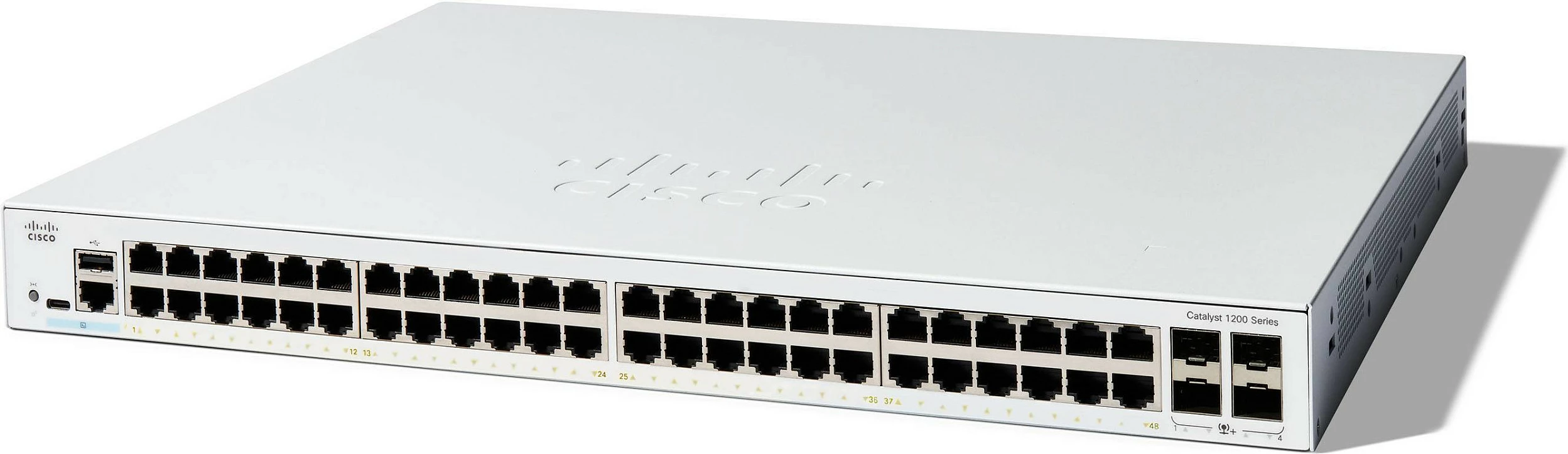 Switch Cisco Catalyst 1200, 48 porta GE, 4x10G, i bardhë
