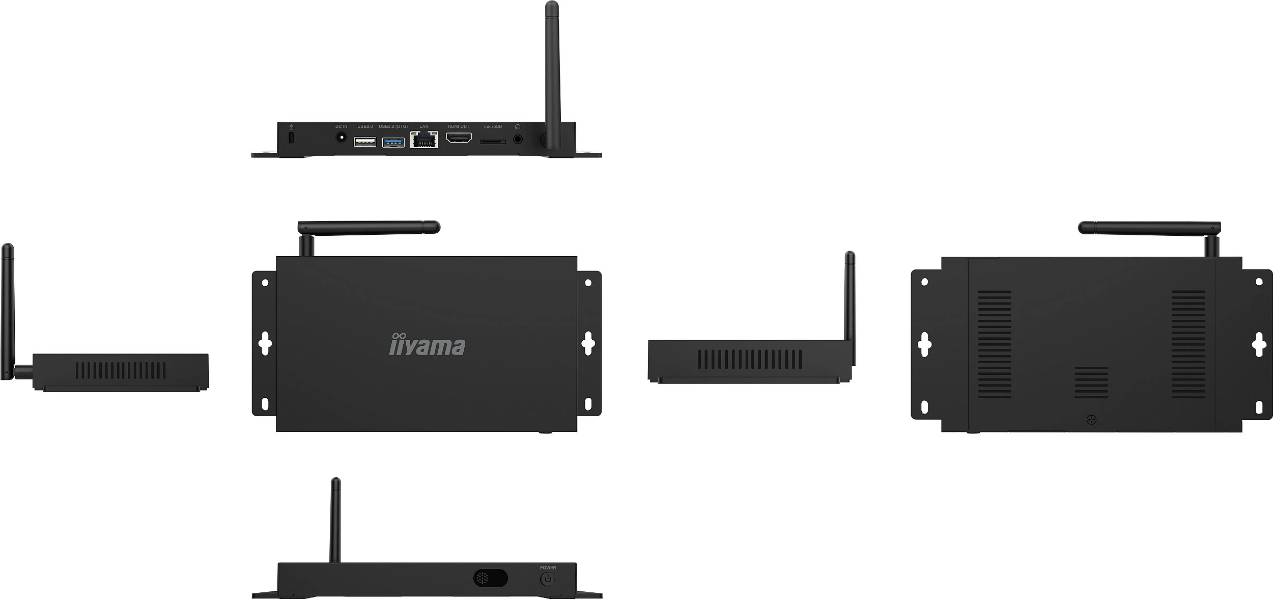 Kuti signage Android iiyama iiSignage RK3576, RAM 4 GB, USB/RJ45, e zezë