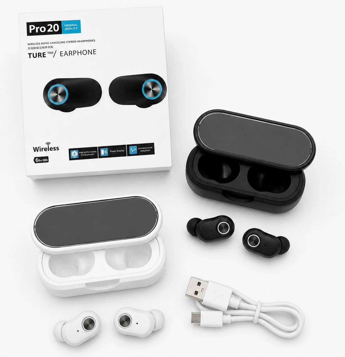 Kufje Wireless Pro 20 me Anulim Zhurme (ANC)