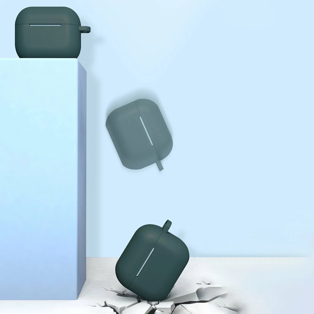 Mbështjellës Hurtel për AirPods 3 me karabiner, silikon, rozë