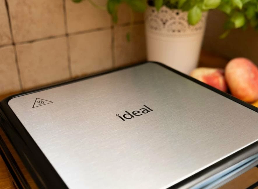 Aparat për waffle Ideal IK1602 1200 W, 4 waffle, argjend