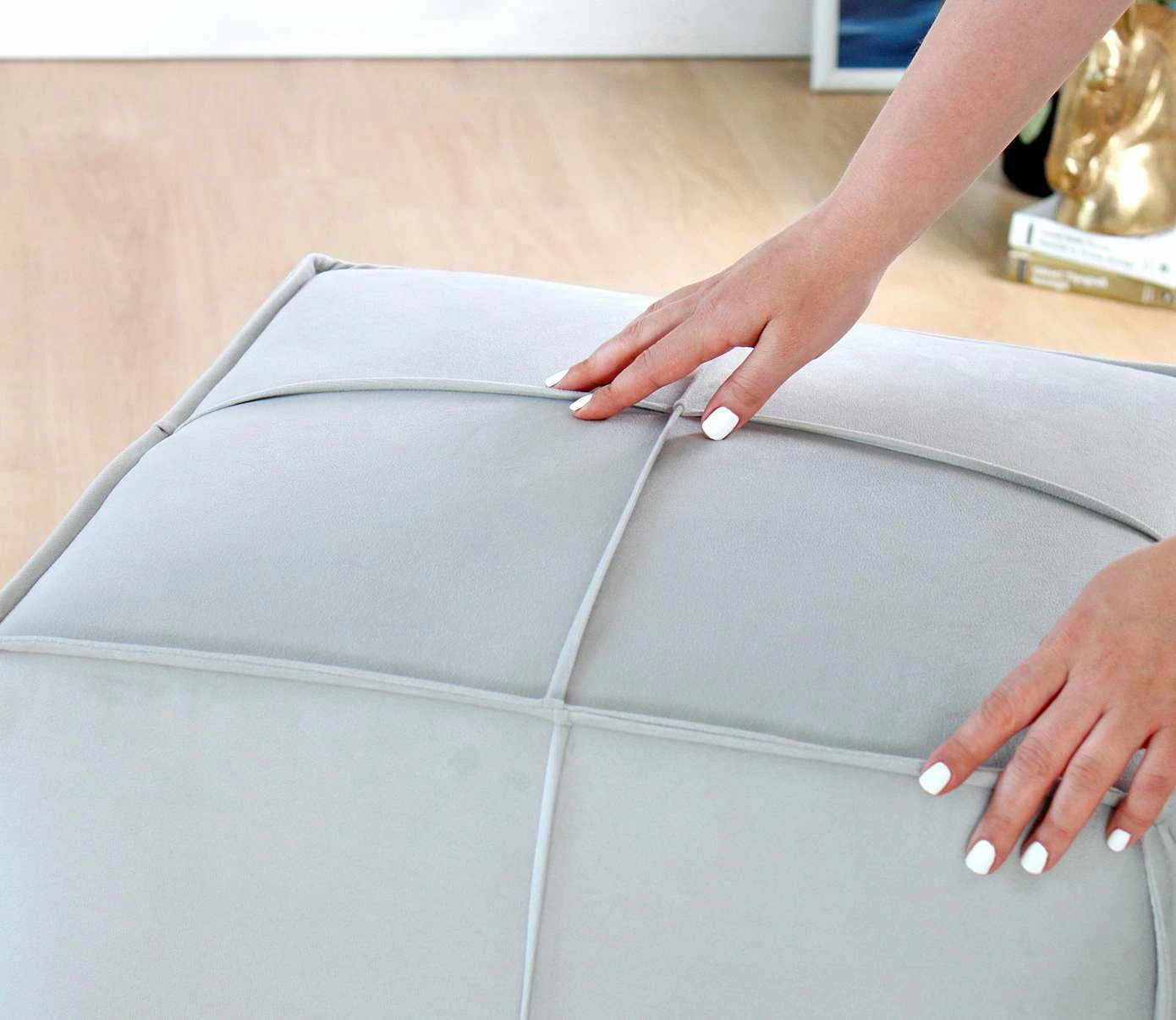 Puf Atelier del Sofa, ngjyrë gri