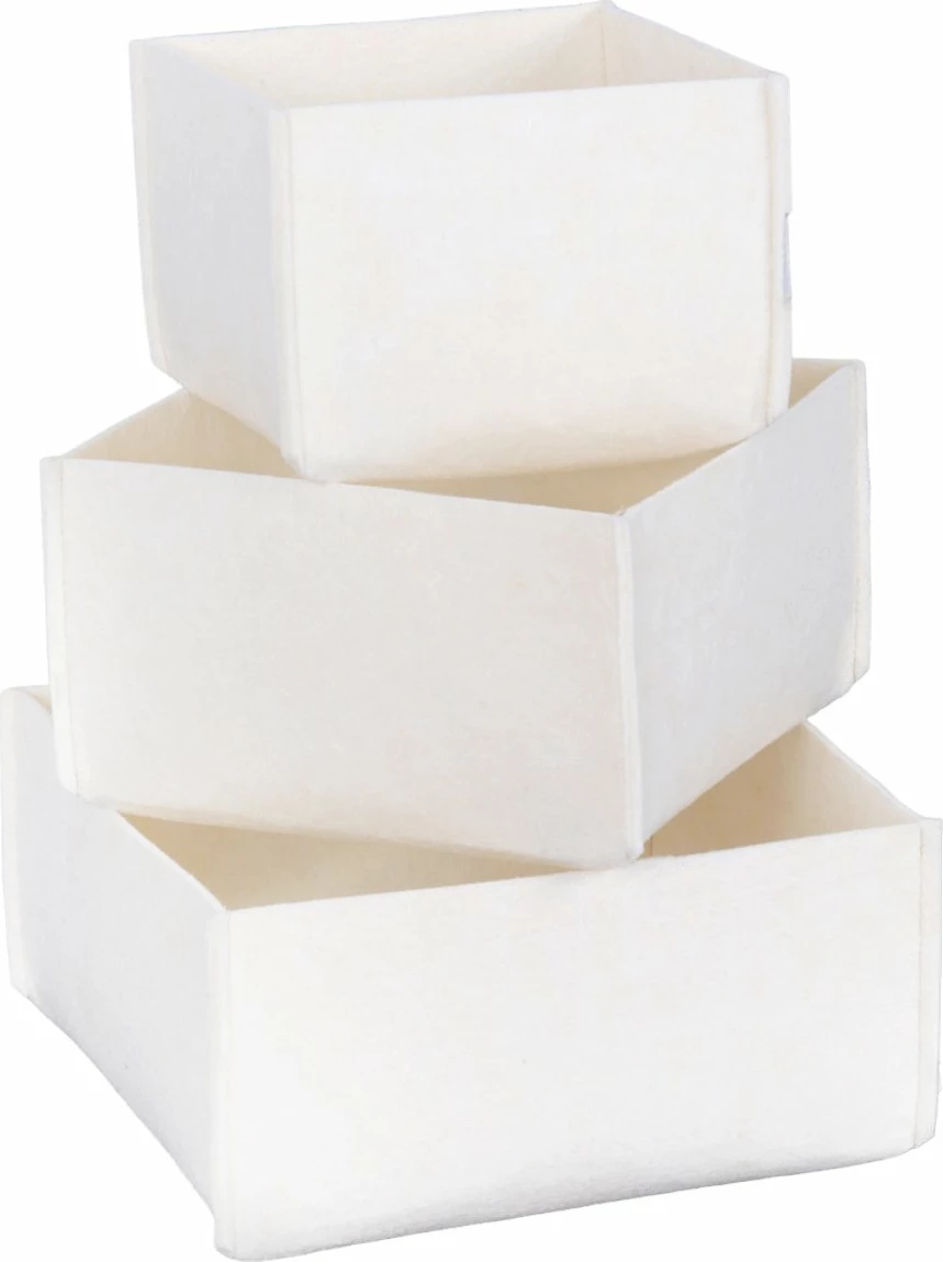 Set organizues tavoline prej ndjese, krem, 3 copë, Aberto Design, HMY-6268