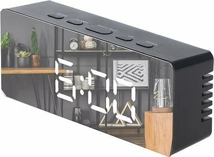 Orë alarmi digjitale Camry AD 1189B, LED display, USB, e zezë