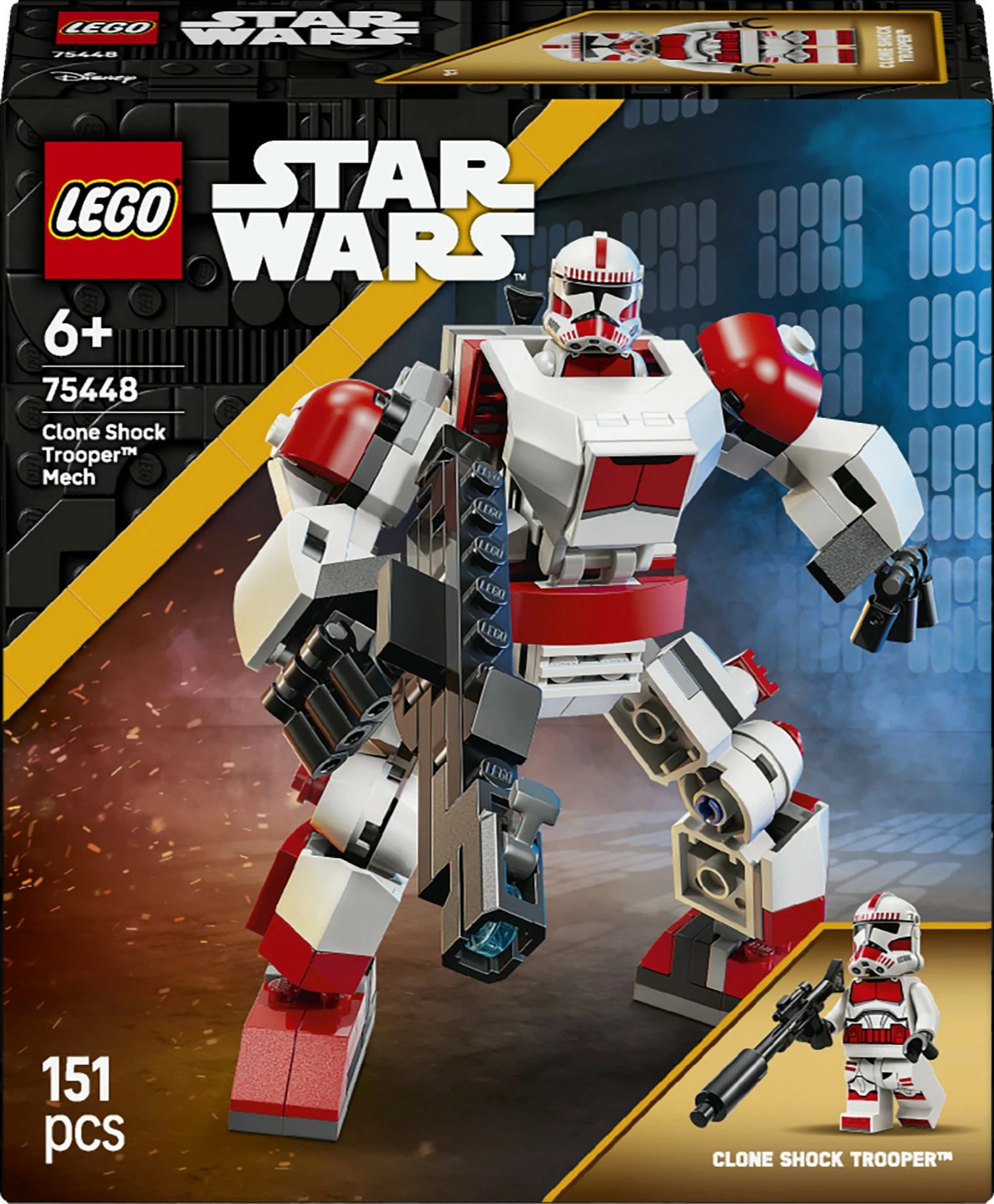Set ndërtimi LEGO Star Wars 75448 Clone Shock Trooper Mech, 151 pjesë, shumëngjyrësh