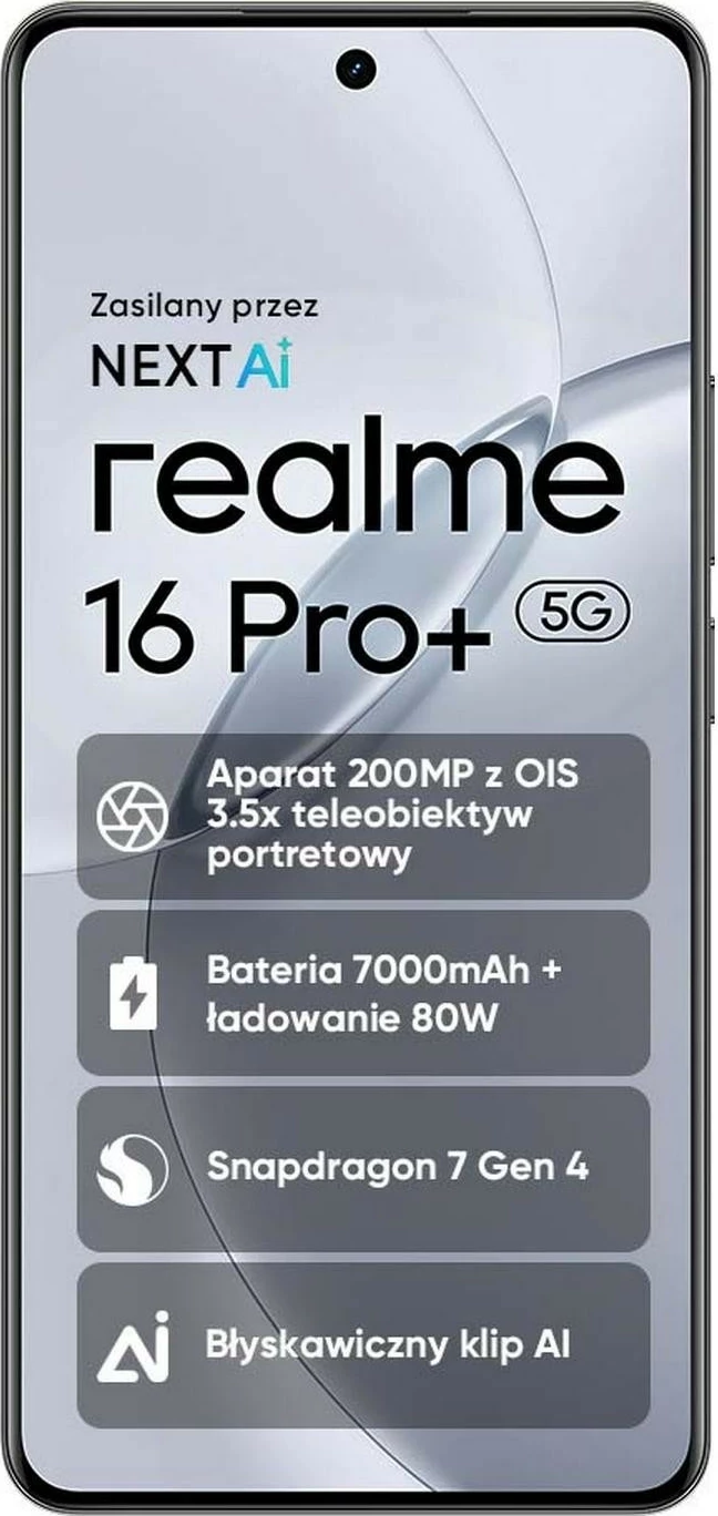 Celular Realme 16 Pro+ 5G 8/256GB Master Grey