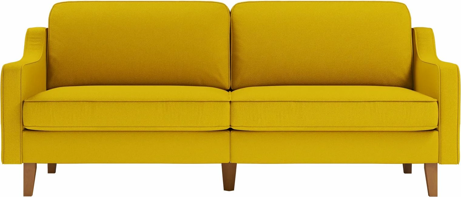 Divan treshe Robin 3, ngjyrë sunflower dhe walnut