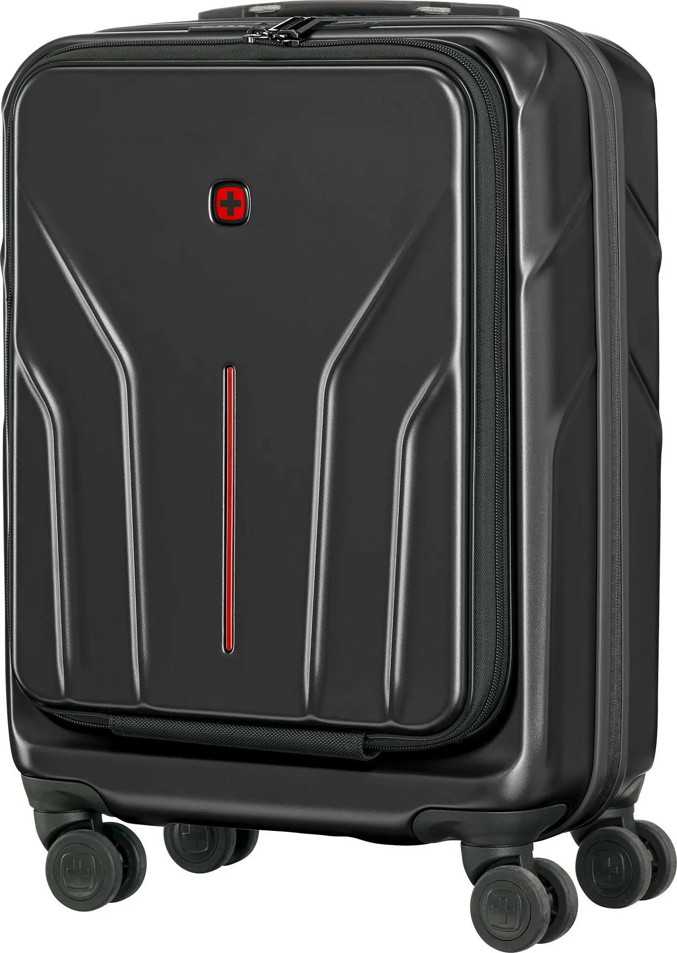 Valixhe kabine Wenger Amplix Hardside Carry-On, 36L, për laptop 16", 4 rrota, e zezë