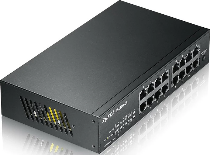 Switch Zyxel GS1100-16, 16x Gigabit Ethernet, unmanaged, metal, i zi
