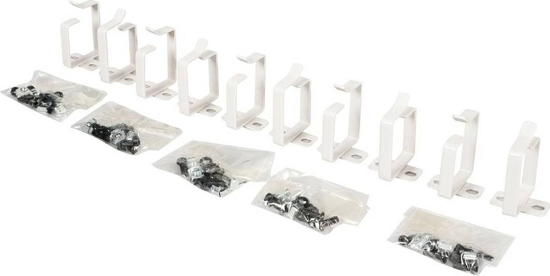 Mbajtëse kabllosh ROLINE, për rack 19", 44x60mm, set 10 copë, çelik, gri