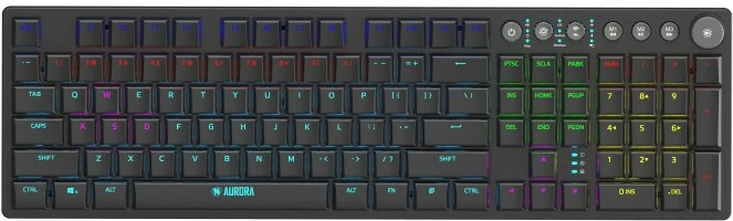 Tastierë wireless RF iBox AURORA K-6 + Bluetooth QWERTY, e zezë