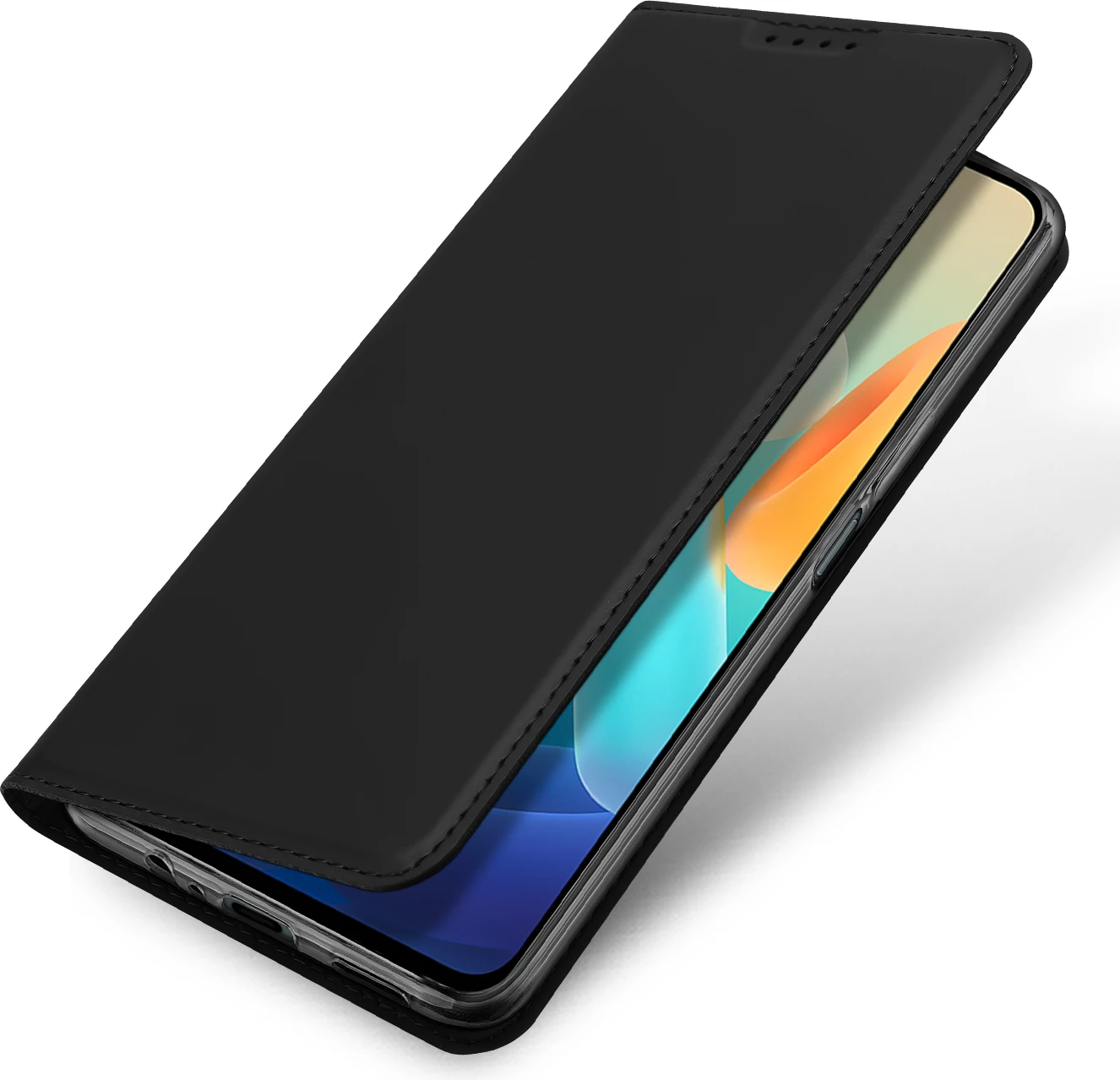 Mbështjellës Dux Ducis Skin Pro për Vivo Y16/Y02s, me kapak, xhep kartelash, i zi