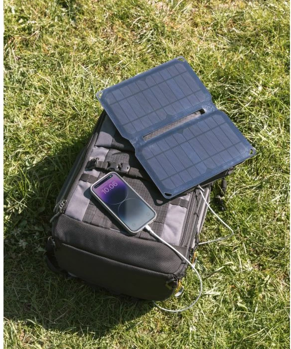 Karikues solar Sandberg 420-69 10W 2x USB-A, zi, set me 4 karabina