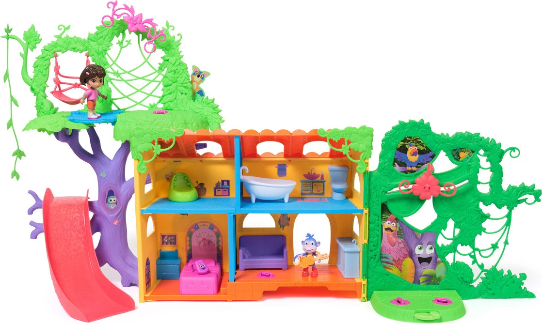 Set Loje Dora – Eksploro dhe Luaj në Shtëpizën e Pyllit Tropikal
