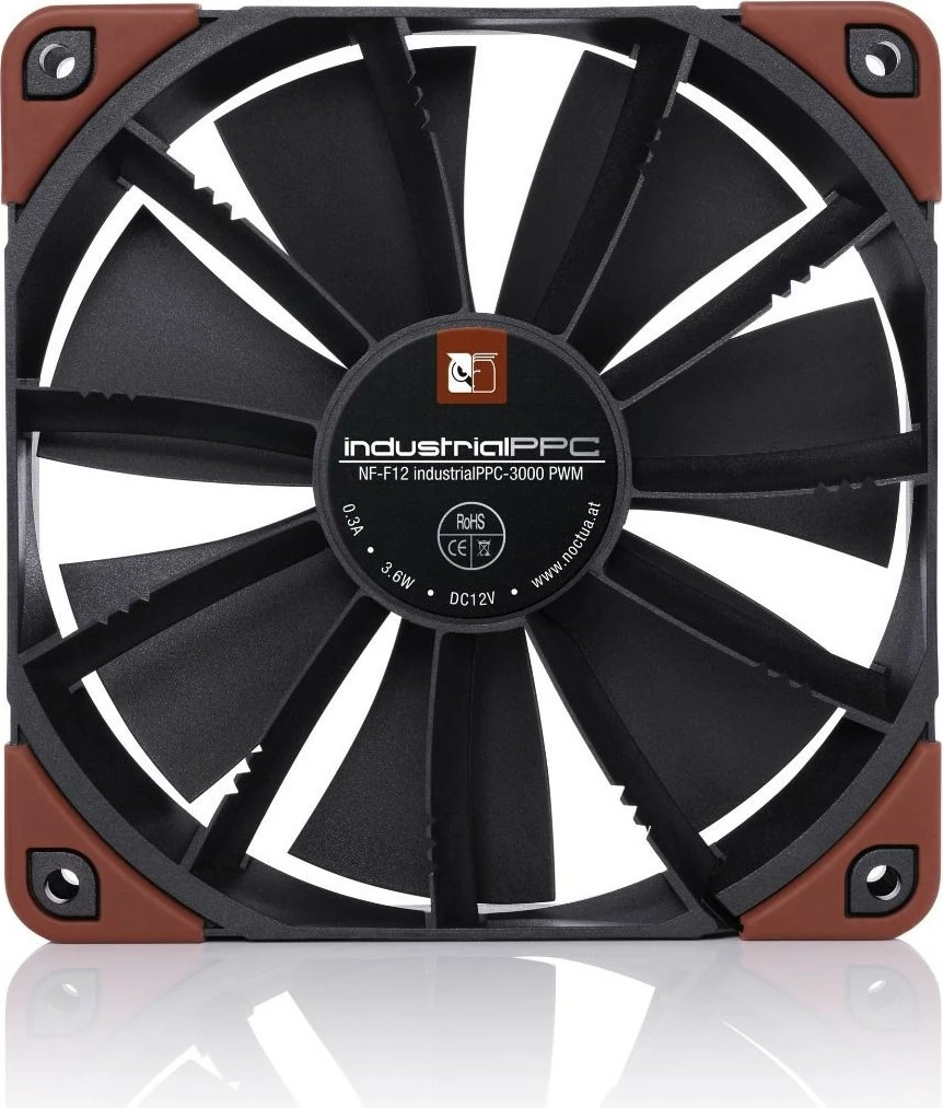 Ventilator kase NOCTUA NF-F12 iPPC-3000 PWM, 120mm, 3000RPM, zi/kafe