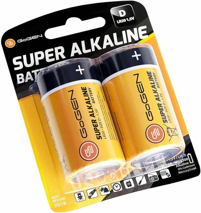 Bateri GoGEN Battery Alkaline - Super Alkaline D