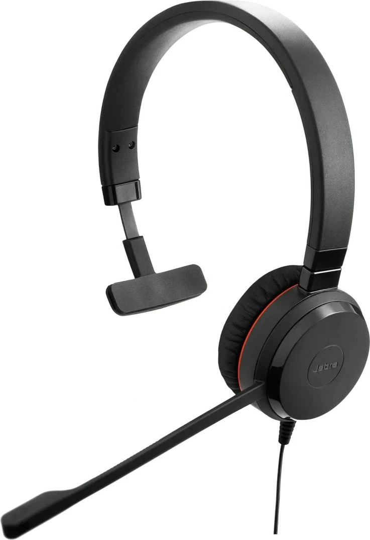 Kufje me mikrofon mono, Jabra Evolve2 30 II MS, USB-A/USB-C, on-ear, 2.15 m kabllo, Black/Red