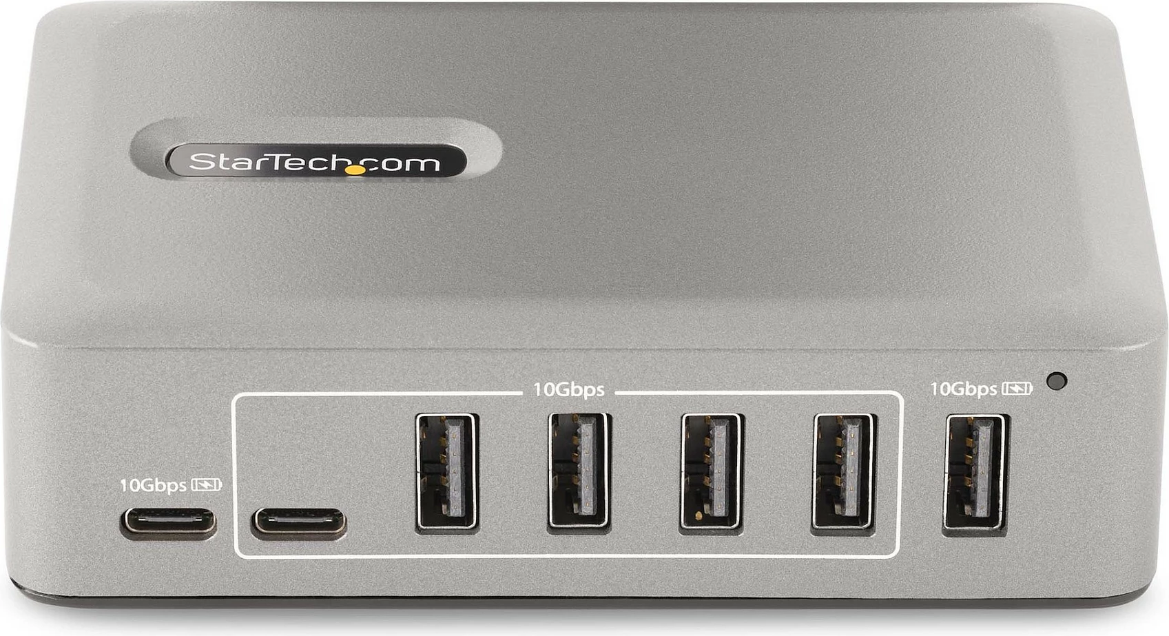 USB-C hub StarTech 10-Port, 8x USB-A + 2x USB-C, USB 3.2 Gen 2 10Gbps, me adapter 65W, gri