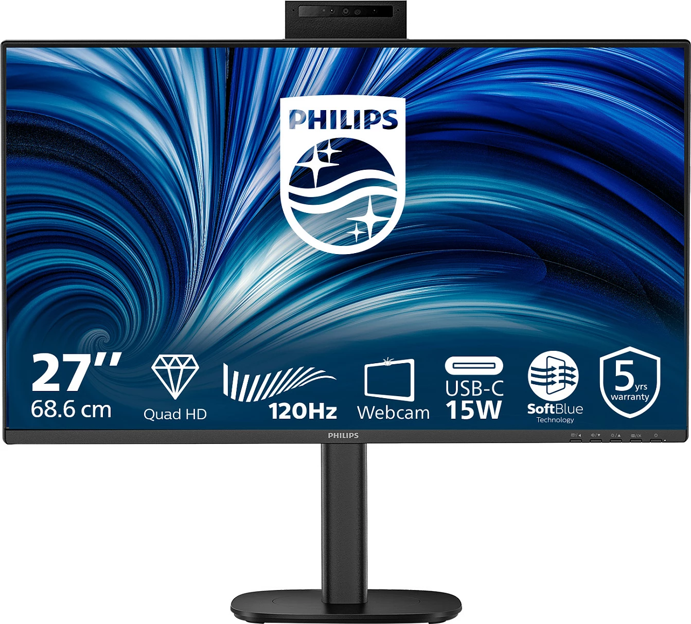 Monitor Philips 27B2N3500JH, 27", QHD 2560x1440, IPS, 120Hz, 2x HDMI, DP, USB-C