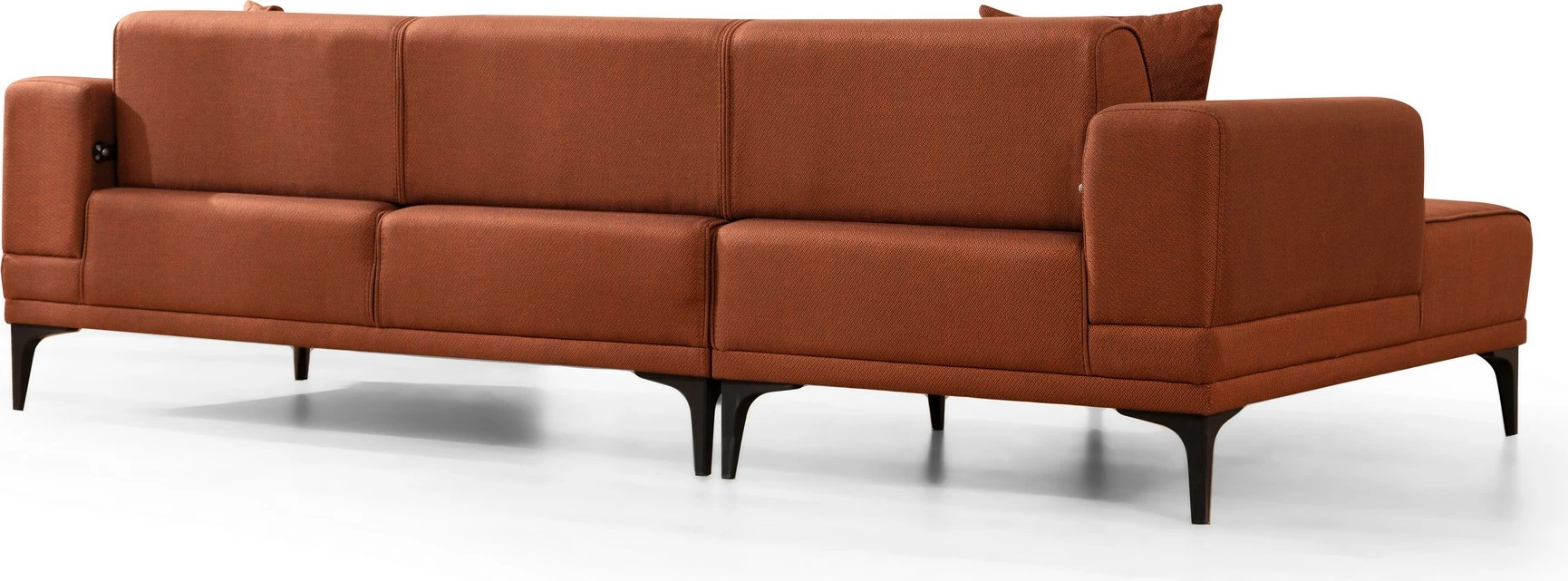 Kënd-sofë krevati Atelier del Sofa, Horizon majtas, ngjyrë e kuqe tullë
