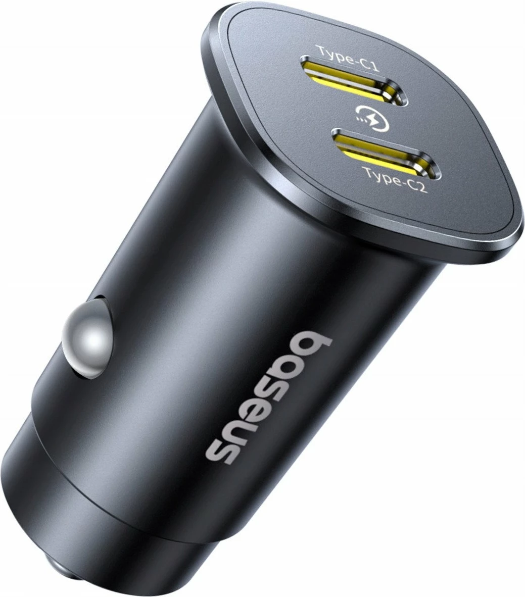 Karikues veture Baseus GoTrip Car Charger C+C 30W, 2x USB-C, 3.5A, i zi