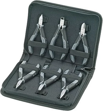 Set pincash Knipex 00 20 17, kasë, e zezë