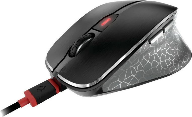 Maus Cherry MW 8C ERGO, Djathtas, Optik, RF Wireless + Bluetooth, 3000 DPI, Zi, Gri