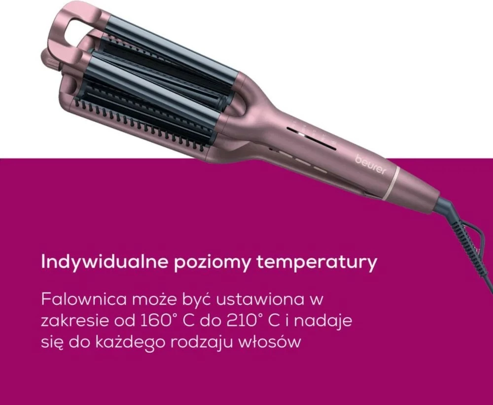 Kaçurreles flokësh Beurer HT65, ceramic-keratin, e zezë/rozë e artë