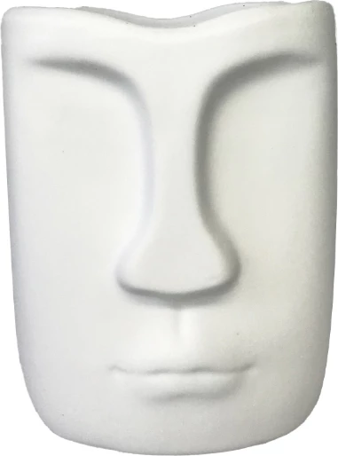 Vazo dekorative BARIK, ngjyrë e bardhë, polirezine, 10x9x13 cm