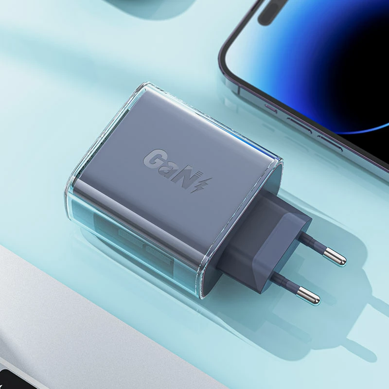 Karikues muri Acefast A45, 65W, 3 porta (1xUSB, 2xUSB-C), GaN, i gjelbër