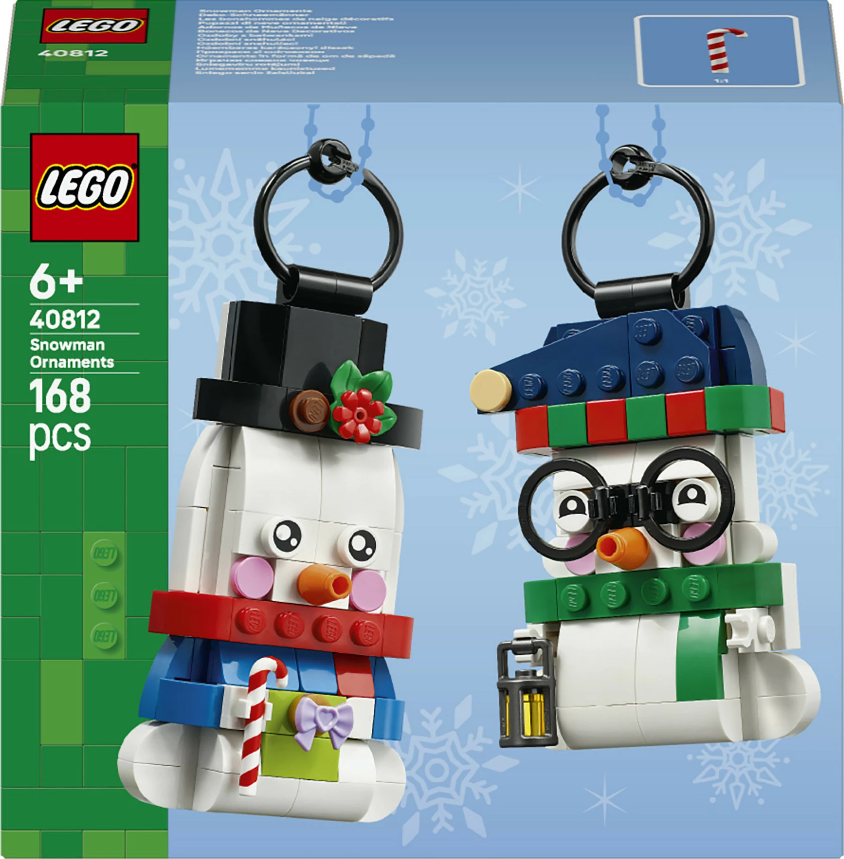 Set LEGO 40812 Snowman Ornaments, 168 copë, shumëngjyrësh