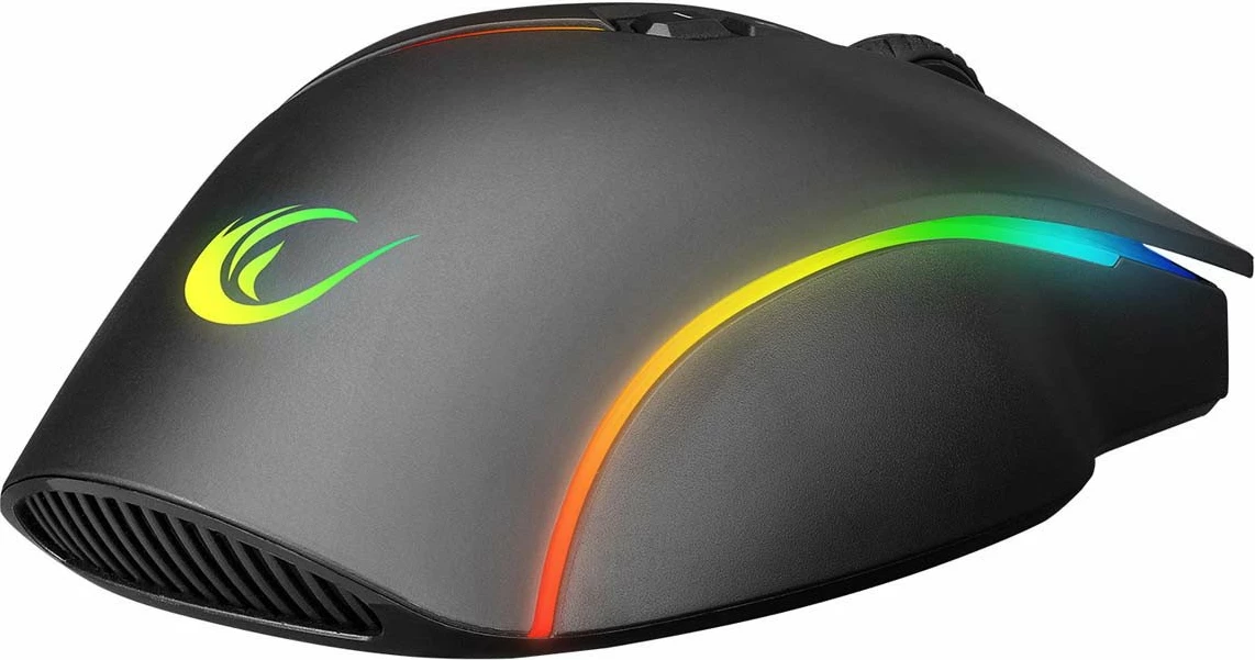 Maus gaming Rampage SMX-G39 Comfort, 12800 DPI, USB me kabllo 1.8 m, RGB, e zezë