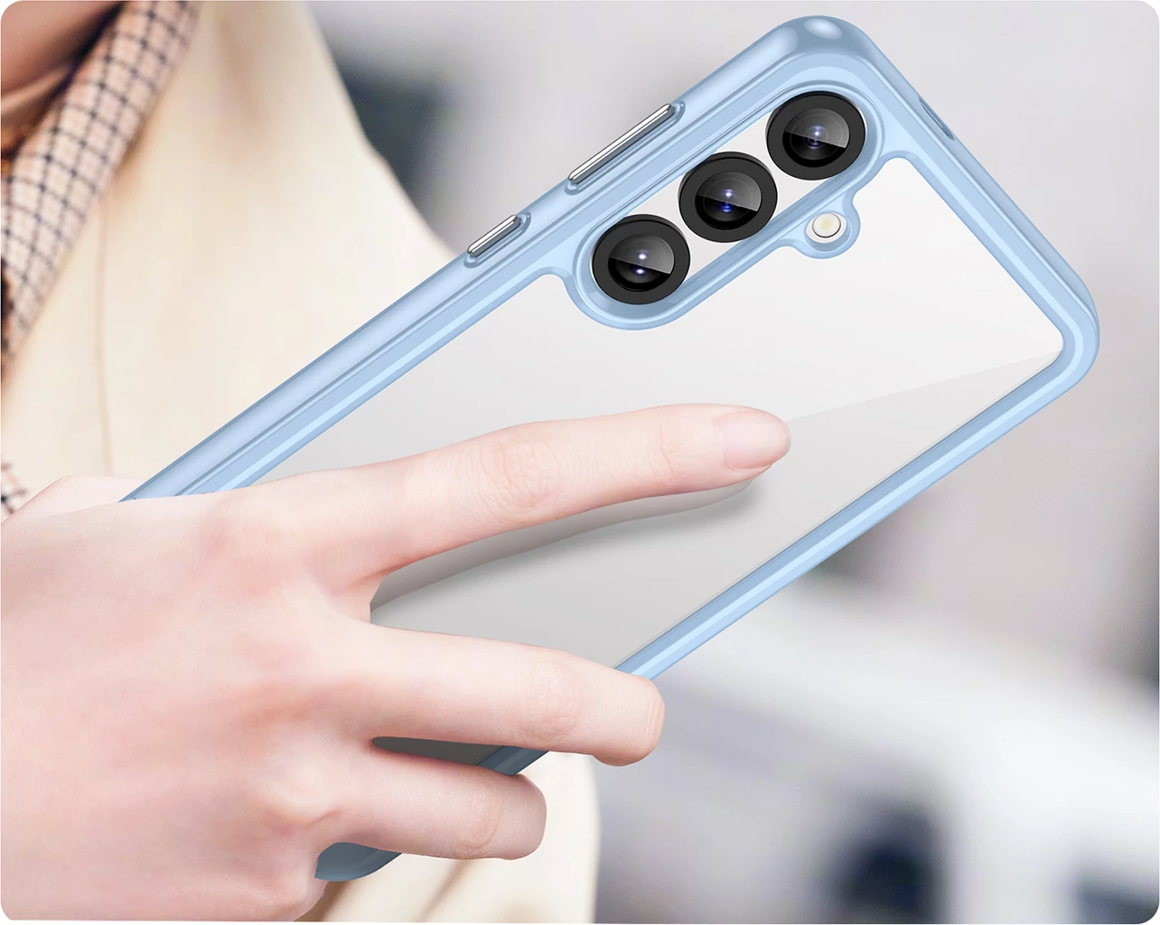 Mbështjellës Hurtel Outer Space për Samsung Galaxy A36, TPU/PC, Kaltër