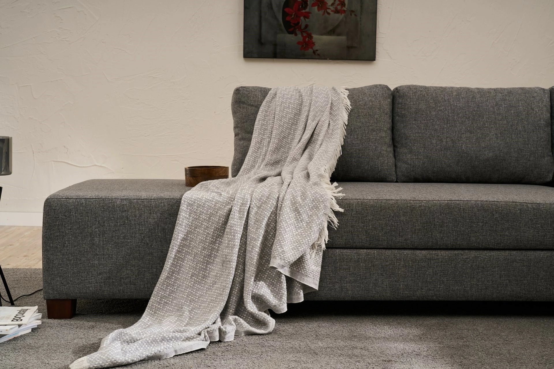 Kënd-sofë krevati Atelier del Sofa, kënd i djathtë, ngjyrë gri