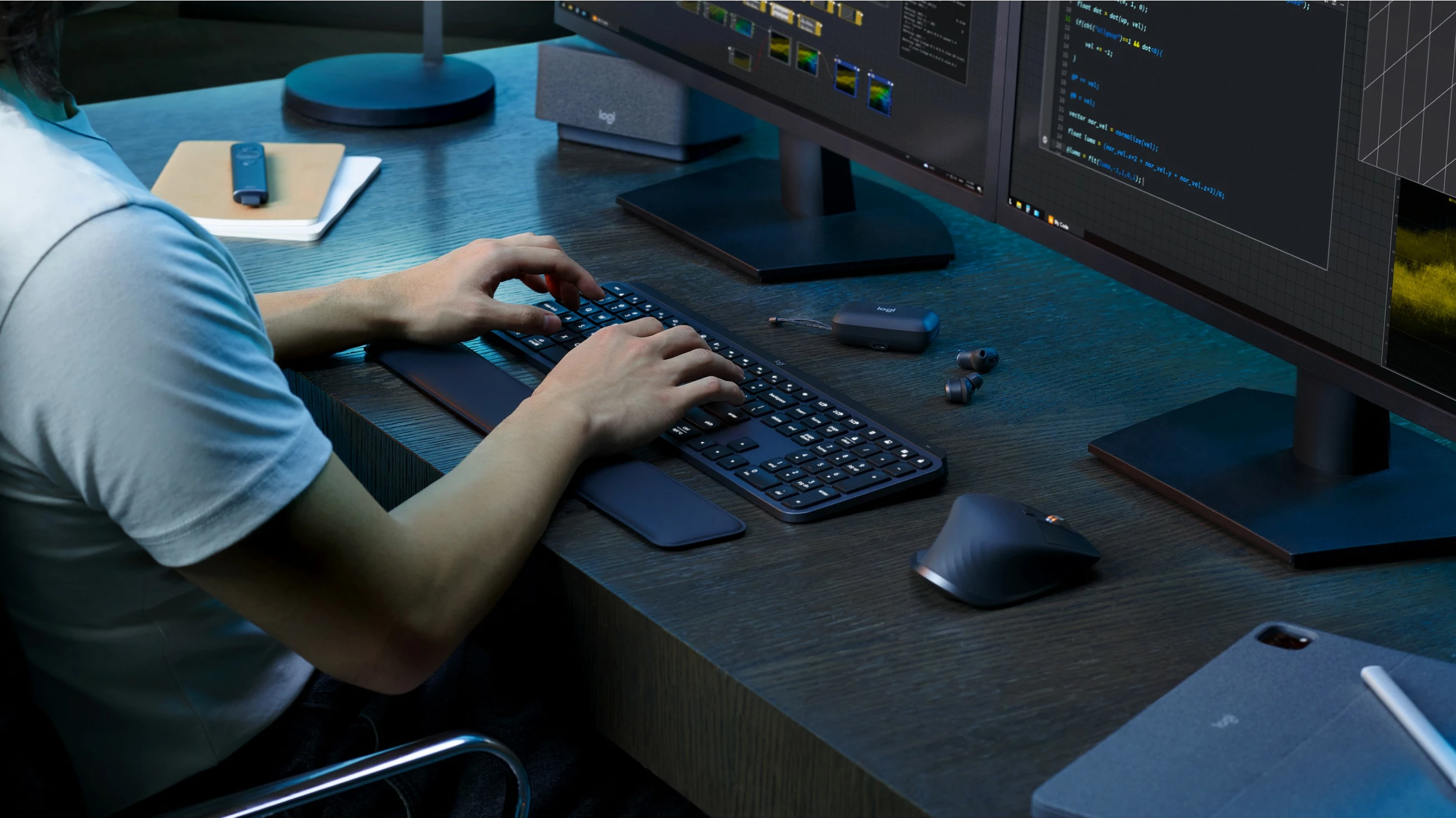 Tastierë Logitech MX Keys S, Wireless, RF Wireless + Bluetooth, QWERTY, LED, Grafit