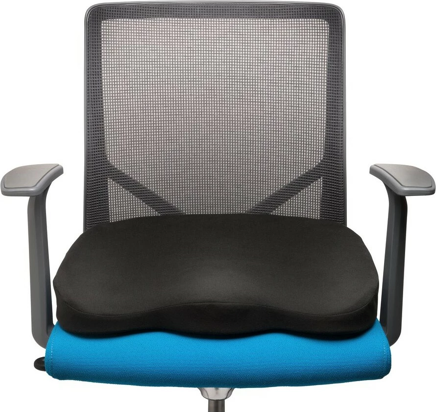 Jastëk ulëse memory foam Kensington, i zi, 442mm