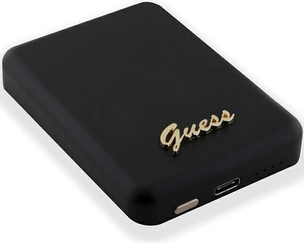 Powerbank wireless Guess Metal Script Logo MagSafe 3000mAh, i zi